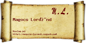 Magocs Loránd névjegykártya